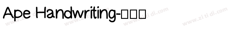 Ape Handwriting字体转换
